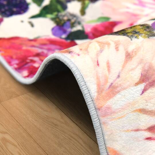 Empire Art Direct 5ft. x 7.5ft. Amoroso B Washable Flowers Area Rug